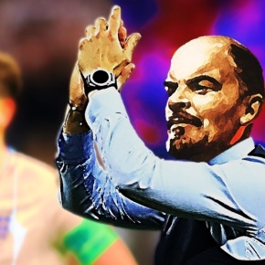 Lenin on the goalpost